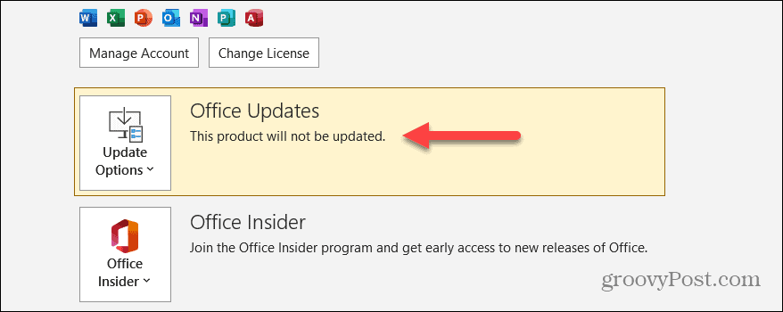 Deaktivieren Sie Microsoft Office-Updates 