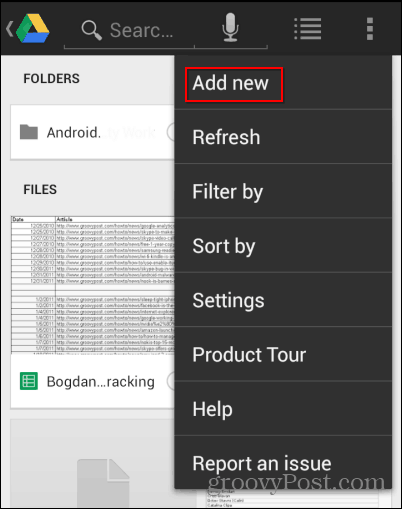 Google Drive Scan neu hinzufügen