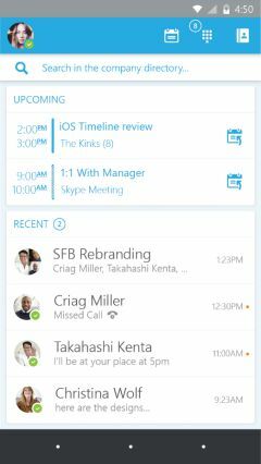Skype für Business App Vorschau