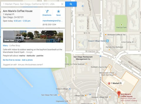 Geschäftsinformationen zu Google Maps